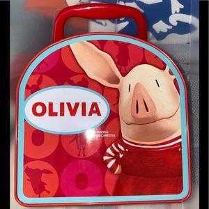 Olivia Pig Lemonade Stand Jigsaw Puzzle In Carrying Case 100 Pcs